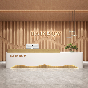 Mostrador <span class=keywords><strong>de</strong></span> Recepción <span class=keywords><strong>de</strong></span> Estilo Chino Moderno en MDF para Hoteles, Centros <span class=keywords><strong>de</strong></span> <span class=keywords><strong>Salud</strong></span>, Instituciones <span class=keywords><strong>de</strong></span> Capacitación, Salones <span class=keywords><strong>de</strong></span> Belleza y Cajas Registradoras - Product Image 3