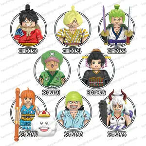 2024 Mini Figures Anime Bricks One Piece Yamato Nami Chopper Usopp Sanji Zoro Luffy Mini Building Blocks Figure Minifig Kid Toys