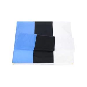 Vente en gros 100% Polyester 3x5ft Stock Imprimé Bleu Noir Blanc Estonien Estonie Drapeau - Product Image 2