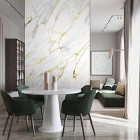 Autocollant PVC 5D en rouleau à motif géométrique ondulé noir et blanc, effet marbre UV, pour décoration de meubles et panneaux muraux extérieurs