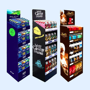 Expositor de Piso Plegable de 3 Niveles Personalizado, Ecológico, para Tiendas Minoristas, Exhibición de Ropa, Estante de Productos de Cartón Corrugado - Product Image 5