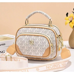 Sac à bandoulière cylindrique pour femme An Ru Shi avec fermeture éclair, imprimé tendance, pour usage quotidien - Product Image 2