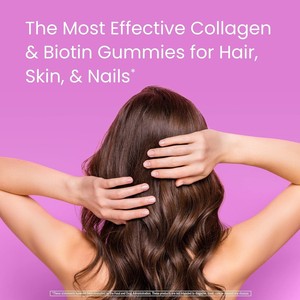 Complément alimentaire multivitaminé pour adultes sous forme de gommes, pour une meilleure absorption du collagène et de la biotine, efficaces pour les cheveux, la peau et les ongles - Product Image 2