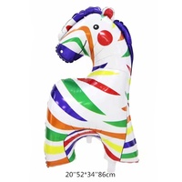 Ballon Lion en Aluminium à Motif Dessin Animé Forme Ronde pour Anniversaire et Fête des Enfants, Vente en Gros, Jouet Décoratif