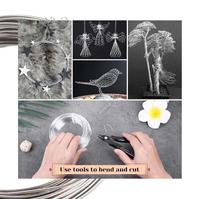 Fil à sertir souple en acier inoxydable - Fil de câble à ressort pour la fabrication de bijoux et la sculpture DIY
