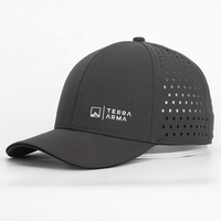 Gorra de Béisbol Deportiva Impermeable con Logotipo Personalizado, de Secado Rápido, para Hombre, de 6 Paneles, con Orificios Cortados con Láser, Perforada, de Alto Rendimiento