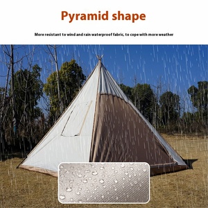 Campeggio all'aperto di lusso tenda piramide indiano Oxford panno con parasole pieghevole baldacchino che accentua lo stile di sonno - Product Image 4