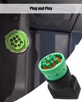 Adaptador de Diagnóstico Automotriz Linkyou OBD de 9 Pines J1939 OBD2 de 16 Pines, Conductor de Cobre PVC, IP67, 12-24V, 1 Año de Garantía, Lector de Códigos