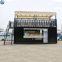 Magasin Modulaire Mobile et Pratique 10-20 pieds – Boutique Contemporaine Extensible en Acier pour Bar et Café