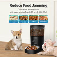Mangeoire automatique WiFi pour animaux de compagnie avec Tuya Smart Life APP Timer Black 3L Distributeur automatique de nourriture pour chat Fonctionne avec Google Smart Home Products