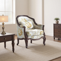 Fauteuil de salon individuel inclinable de luxe moderne italien à dossier haut avec accoudoirs en bois pour intérieur