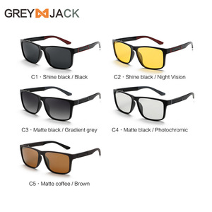 Nouvelles lunettes de soleil de sport pour hommes, polarisées UV400, monture PC, verres TAC, couleur noire, pour la conduite et les activités de plein air - Product Image 5