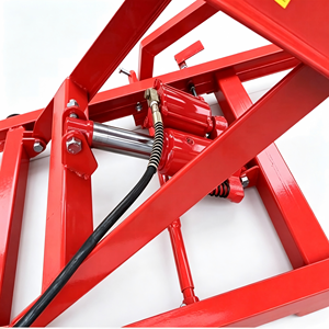 <span class=keywords><strong>Table</strong></span> élévatrice hydraulique à ciseaux rouge 800 lbs pour <span class=keywords><strong>moto</strong></span>, certifiée CE, en promotion - Product Image 2