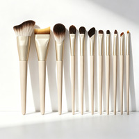 11-teiliges Make-up-Pinsel-Set mit Aufbewahrungstasche, weiche Nylonpinsel für Rouge, Lidschatten, Foundation, Make-up-Werkzeuge für das ganze Gesicht