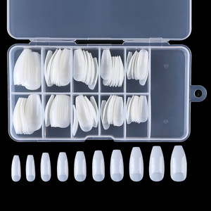 100 Uds. Puntas de Arte de <span class=keywords><strong>uñas</strong></span> <span class=keywords><strong>francesas</strong></span> manicura de cubierta completa para el cuidado de <span class=keywords><strong>manos</strong></span> <span class=keywords><strong>y</strong></span> <span class=keywords><strong>pies</strong></span> caja de almacenamiento conveniente para aplicación de mujer en los dedos - Product Image 1