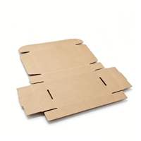 Boîte d'expédition portable en carton ondulé kraft imperméable avec logo personnalisé, fermeture magnétique, gaufrage, recyclable, vente en gros en vrac