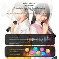 Nouveauté - Système de sonorisation K-pop de haute qualité et haute puissance Great Wall Karaoke pour haut-parleur, microphone sans fil, éclairage RGB