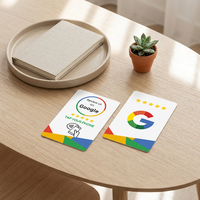 Carte NFC Plug and Play pour Google Business, avec page d'accueil personnalisée et analyse des données incluses, compatible iPhone et Android