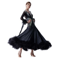 B-19526 Yundance nouvelle perle soie norme nationale moderne robe de danse de bal parti robe de danse pour la concurrence