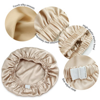 Coffret Cadeau Personnalisé en Soie Pure : Bonnet de Nuit et Masque pour les Yeux 100% Soie de Mûrier pour la Protection des Cheveux