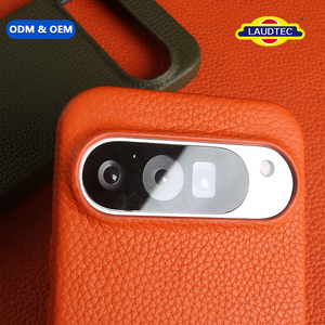 Funda de teléfono de cuero genuino con textura de lichi para Google Pixel 7/8/9/10, compatible con tarjetero magnético, funda protectora para teléfono. - Product Image 2