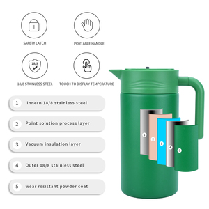 กาต้มน้ำ2023แบบพกพาขนาดใหญ่1200มล./1500มล. กาต้มน้ำร้อนมีฝาปิดกันรั่วสำหรับห้องครัวพร้อมที่จับ - Product Image 4