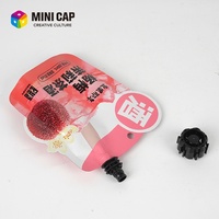 Pochette à bec verseur pour cocktails et vins avec mini-capsule en briques de construction, facile à ouvrir et étanche