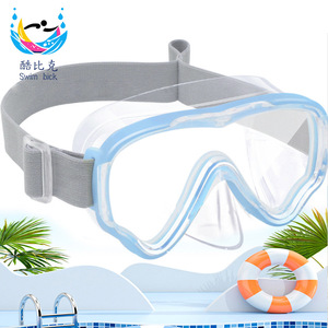 Máscara de Buceo para Niños, Completamente Seca, de Silicona Líquida, con Dos Ventanas, para Deportes Acuáticos, 6+ Años, Lentes de Plástico, Marco Gris y Rosa - Product Image 4