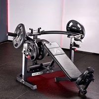 Banc de musculation multi-fonctions réglable en acier avec plaques de poids pour presse pectorale, usage commercial, équipement de musculation, musculation