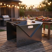 Brasero portable en métal pour jardin, foyer extérieur pour patio, brasero à bois pour barbecue