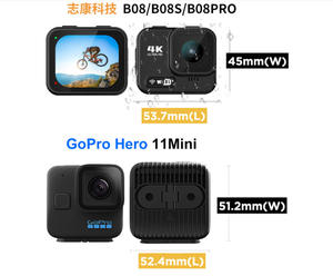 4K Ultra HD Action <strong>Camera</strong> 4K/60fps 170 <strong>Wide</strong> Angle IP68 Waterproof 2.1" Touch Screen + WiFi 4K <strong>Video</strong> 2 Hour Battery Life - Product Image 4