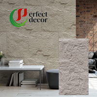 Nouveau panneau mural en PU léger 2026, imperméable et ignifuge, revêtement 3D imitation pierre pour la décoration murale intérieure et extérieure