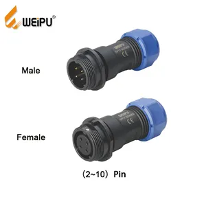 China Fabrik SP1711 IP68 Inline wasserdichter 5-poliger Amp-Kabel batteriest ecker