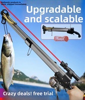 Nouvelle lance-pierre laser d'extérieur haute précision, pliable, portable, durable, en alliage, pour la pêche et le tir, longue portée, canne à pêche de 68 cm