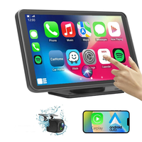 Écran tactile universel portable sans fil CarPlay Android Auto 7'' pour voiture, lecteur multimédia portable avec navigation Bluetooth et FM