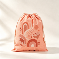 Katoenen trekkoordtas met groot aangepast logo, fruitemotief, milieuvriendelijke herbruikbare verpakkingstas voor feestcadeaus, groothandel