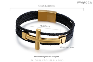 Fashion Jewelry <b>Bracelet</b> Bangle For Women Fine Jewelry <b>Bracelet</b> Bangle Stainless Steel Jewelry <b>Bracelet</b> Jewellery <b>Leather</b> Cross - Product Image 3