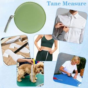 Règle souple rétractable automatique double face en cuir PU avec logo personnalisé, pour mesurer les vêtements, mini ruban à mesurer en cuir - Product Image 4