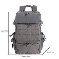Sac à dos tactique multifonctionnel 45L, sport et mode, 1000D, imperméable et durable, avec compartiment séparé pour chaussures, pour l'extérieur