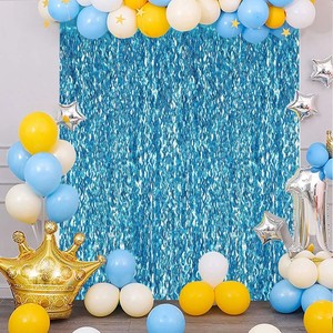 <span class=keywords><strong>Rideau</strong></span> de franges en <span class=keywords><strong>plastique</strong></span> et feuille métallisée en gros, 2m*1m, couleur personnalisée, écologique, toile de fond brillante pour décoration de mariage et de fête, haute qualité - Product Image 2