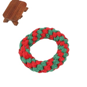 Ensemble de jouets en corde pour animaux de compagnie de Noël, jouet à mâcher en coton pour chien, nettoyage des dents, origine Zhejiang - Product Image 4