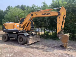 Máquina usada de 15 toneladas, excavadora de ruedas, pintura Original, excavadora de ruedas Hyundai 150W usada, construcción - Product Image 2