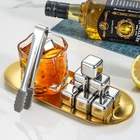 Prix d'usine – Glaçons réutilisables en acier inoxydable 304 à congélation rapide pour bière et whisky, personnalisables avec logo
