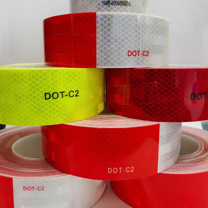 High Viz แผ่นสะท้อนแสง DOT-C2แบบปริซึมกันน้ำสติกเกอร์สะท้อนแสงสำหรับรถบรรทุกสติกเกอร์ความปลอดภัยที่เด่นชัดเทปสะท้อนแสงสำหรับรถพ่วง - Product Image 4