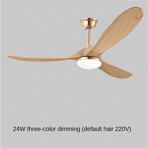 Moderne 110V-220V Silencieux DC Moteur LED ABS 5 Verre Noyer Bois Fer Salle À Manger Plafond Ventilateur Lumière Intégration Maison Télécommande - Product Image 4