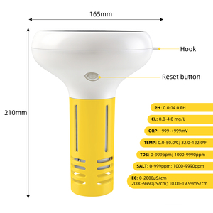 <span class=keywords><strong>Misuratore</strong></span> di <span class=keywords><strong>Cloro</strong></span> e <span class=keywords><strong>pH</strong></span> a Energia Solare WIFI 7 in 1, Monitor Impermeabile per Qualità dell'Acqua con Misurazione di <span class=keywords><strong>Cloro</strong></span>/TDS/EC/ORP/Salinità/TEMP per Piscine - Product Image 5