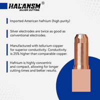 Electrodo de Soldadura por Plasma Halansm, Electrodo de Plata 220541, Boquilla 220542, Protector 220741, Varilla de Ceniza Volcánica HPR260XD, Anillo de Remolino Biselado