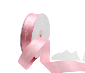 Cinta de satén brillante de poliéster 100% impresa SWEET <span class=keywords><strong>LOVE</strong></span> - Product Image 3