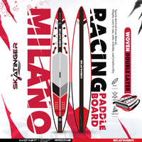 Skatinger Vente en gros Paddle de course gonflable Stand up Carbon Paddle Padel Surf Board Paddleboard pour Racer