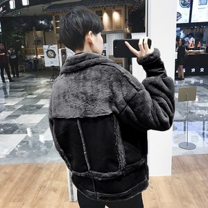 Les vêtements d'hiver en cuir coréen pour hommes sont épissés avec de la laine d'agneau et de la fourrure et les vestes et vestes rembourrées pour hommes sont rembourrées Wit - Product Image 5